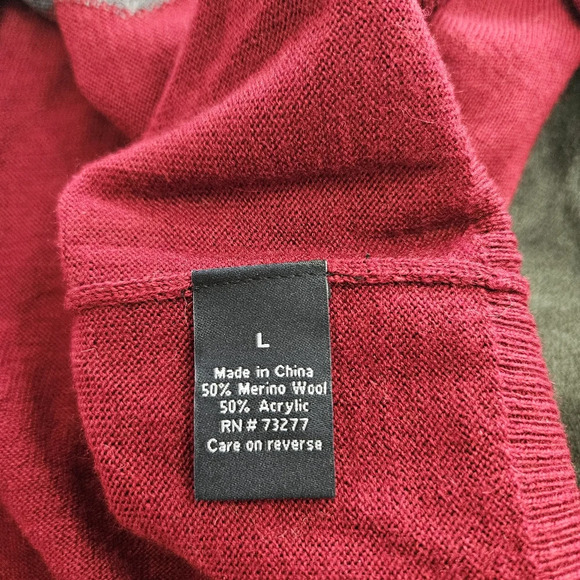 Apt. 9 Men's Merino Wool Blend Argyle Sweater Size Large, NWT - Picture 7 of 8